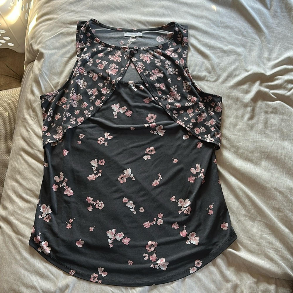Maurices keyhole floral tank top